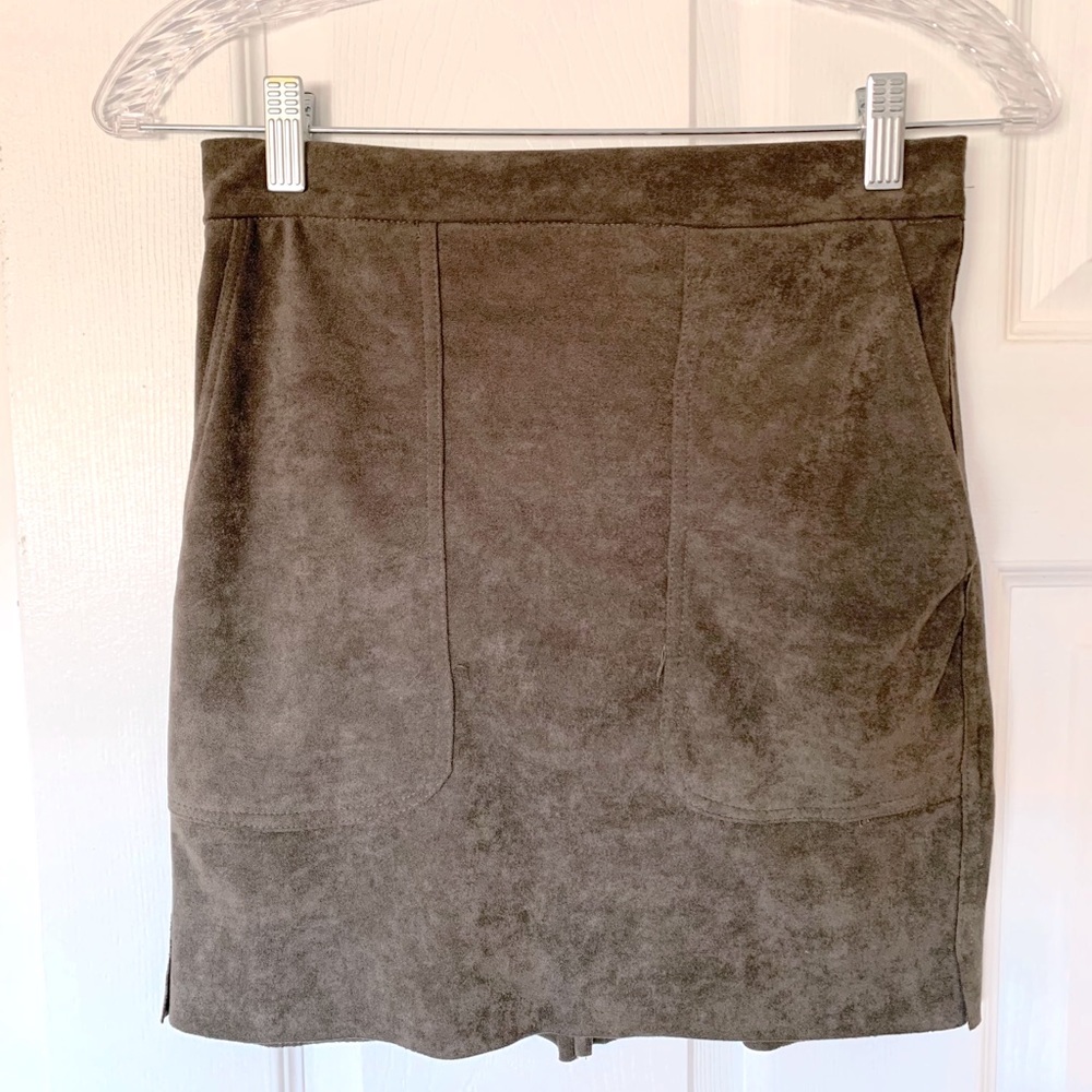 Faux Suede Skirt
